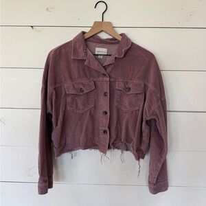 American Eagle Purple Corduroy Button Down
